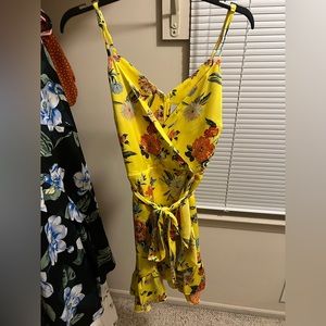 Yellow mini dress size medium